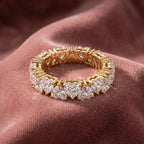 18K Heart Eternity Diamond Ring — AI cloth, in-house