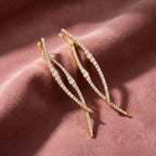 18K Round Diamond Drop Earrings — AI cloth, in-house