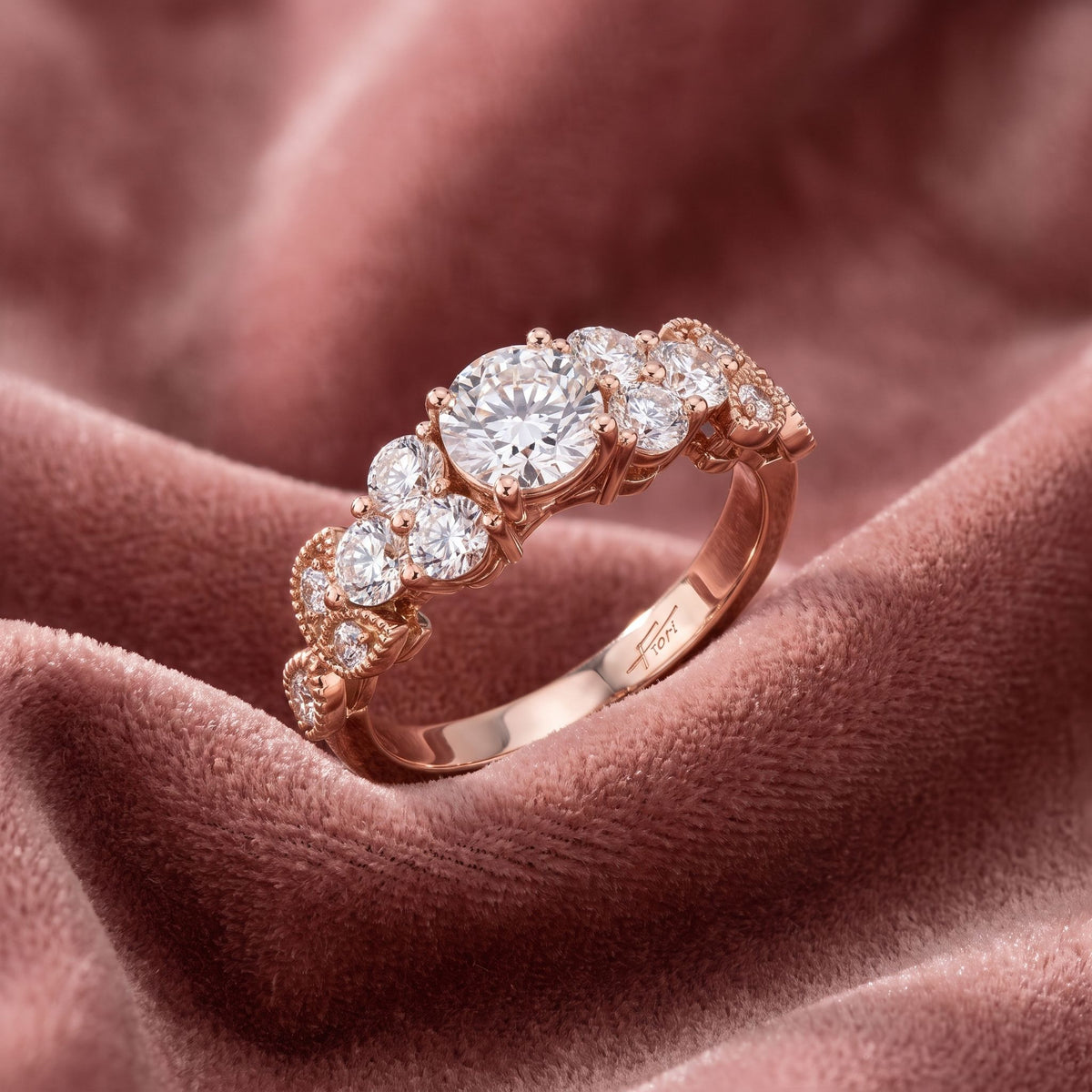 18K Bespoke Round Diamond Ring — AI cloth, in-house