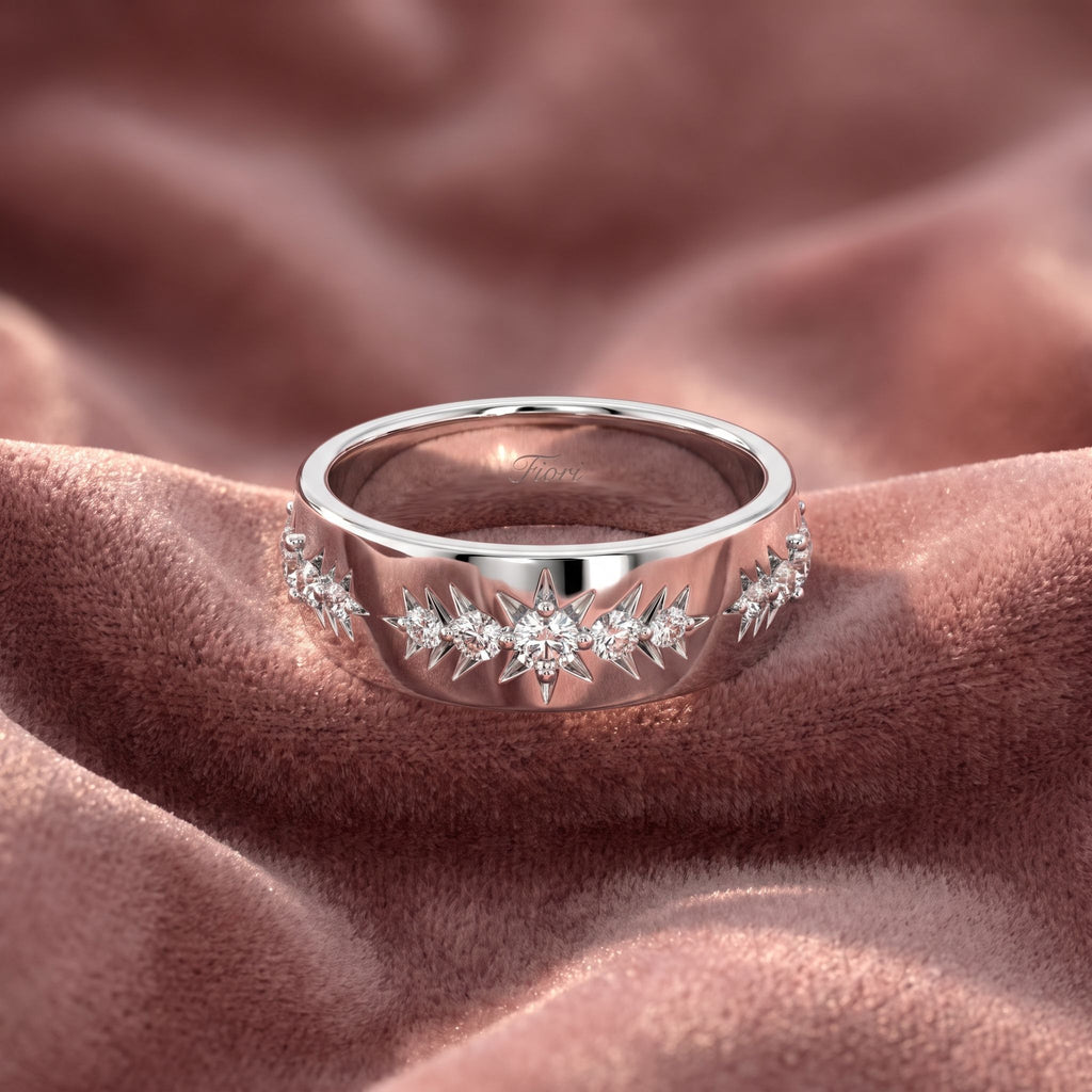 18K Bespoke Diamond Band Ring — AI cloth, in-house