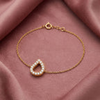 18K Arabic Alphabet Diamond Bracelet — AI cloth, in-house