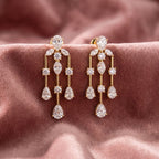 18K Chandelier Diamond Drop Earrings — AI cloth, in-house
