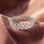 14K Full Eternity Pear Diamond Ring — AI cloth, in-house