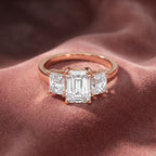 18K Trilogy Diamond Engagement Ring — AI cloth, in-house