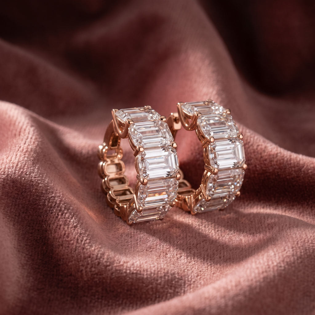 18K Ashoka Diamond Piercing Earrings — AI cloth, in-house
