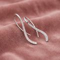 18K Pave Drop Diamond Earrings — AI cloth, in-house