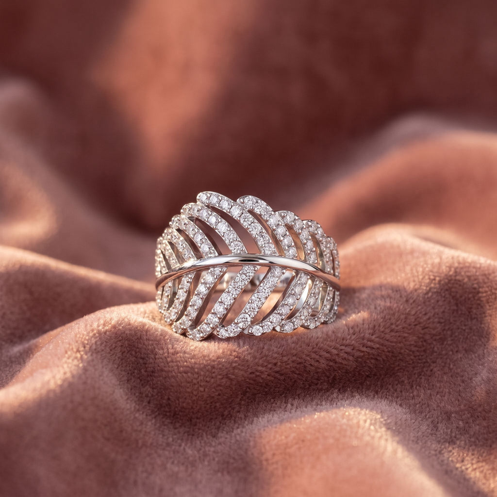 18K Bespoke Diamond Statement Ring — AI cloth, in-house