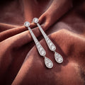 18K Round Pear Drop Diamond Earrings — AI cloth, in-house