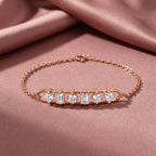 18K Diamond Bar Bracelet — AI cloth, in-house