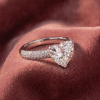 18K Solitaire Heart Diamond Engagement Ring — AI cloth, in-house