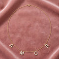 18K Amor Charm Diamond Necklace — AI cloth, in-house