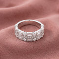 18K Half Eternity Diamond Ring — AI cloth, in-house