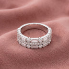 18K Half Eternity Diamond Ring — AI cloth, in-house