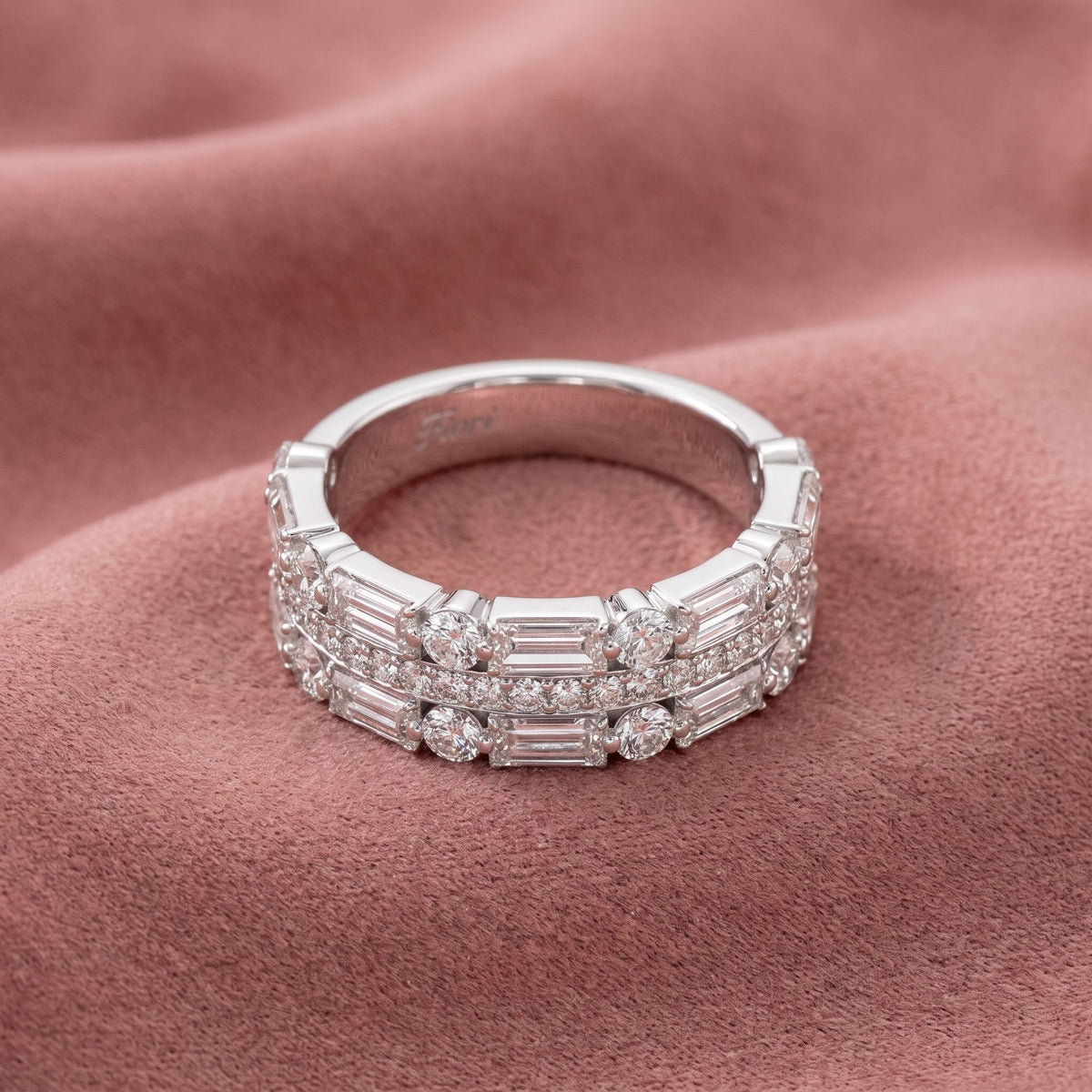 18K Half Eternity Diamond Ring — AI cloth, in-house