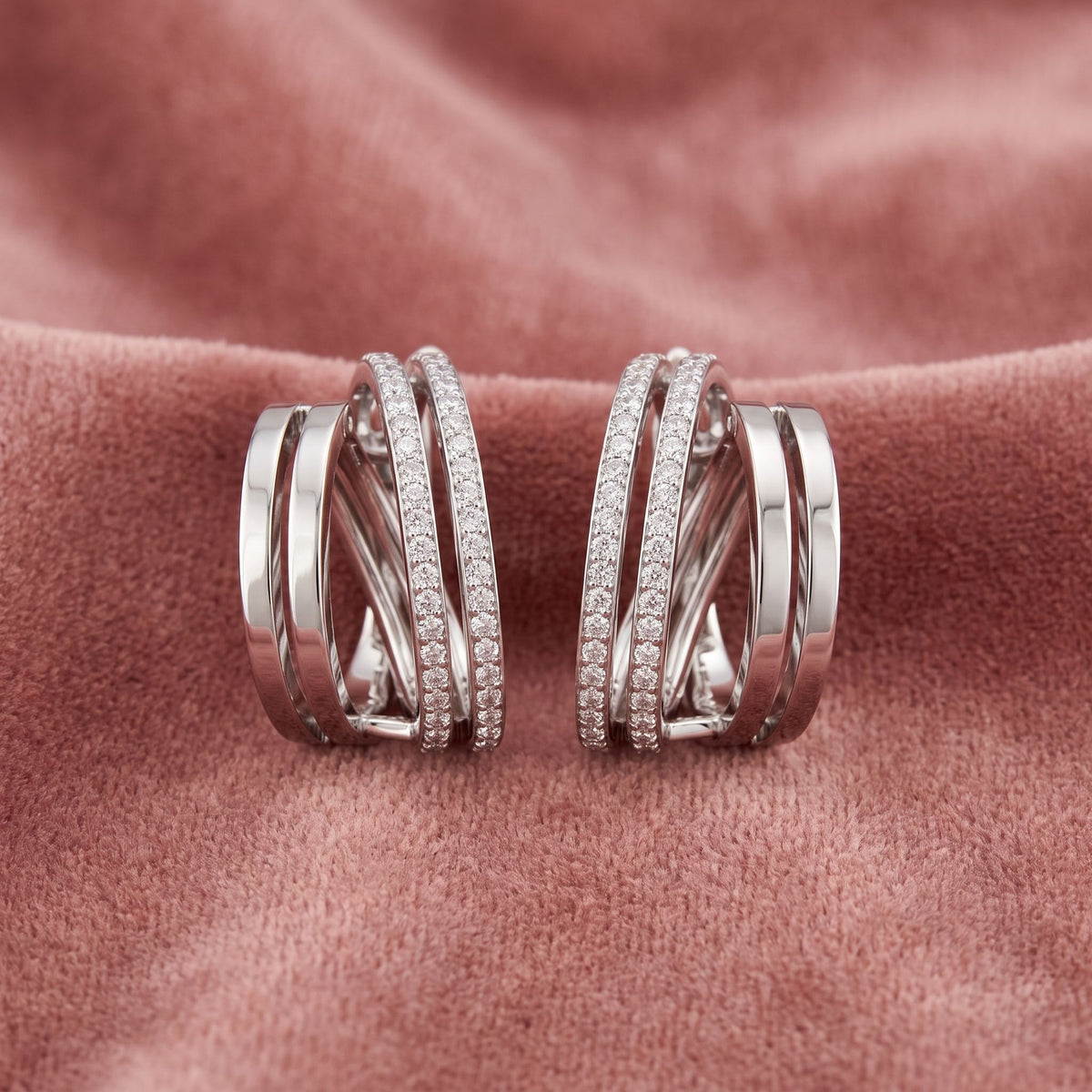 18K Lab Grown Diamond Hoop Earrings — AI cloth, in-house
