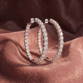 18K Diamond Hoop Earrings — AI cloth, in-house