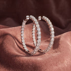 18K Diamond Hoop Earrings — AI cloth, in-house
