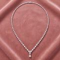 18K Pear Diamond Tennis Necklace — AI cloth, in-house