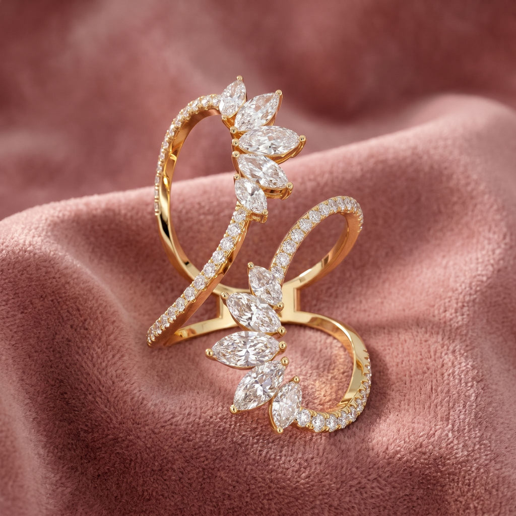 18K Bespoke Diamond Ring — AI cloth, in-house