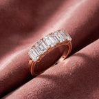 18K Solitaire Emerald Cut Diamond Ring — AI cloth, in-house