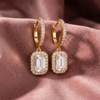18K Diamond Drop Earrings — AI cloth, in-house