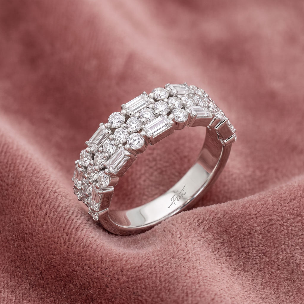 18K Eternity Diamond Ring — AI cloth, in-house