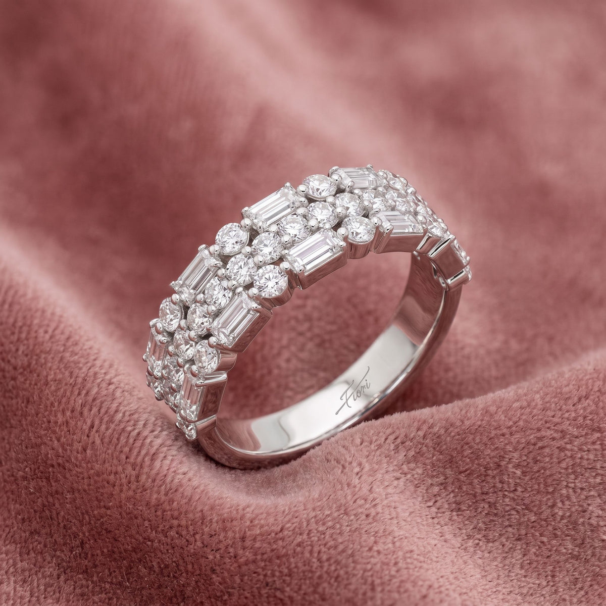 18K Eternity Diamond Ring — AI cloth, in-house