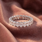 14K Full Eternity Oval Diamond Ring — AI cloth, in-house