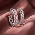 18K Marquise Diamond Hoop Earrings — AI cloth, in-house