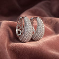 18K Chunky Pave Diamond Hoop Earrings — AI cloth, in-house
