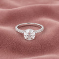 18K Solitaire Round Diamond Engagement Ring — AI cloth, in-house
