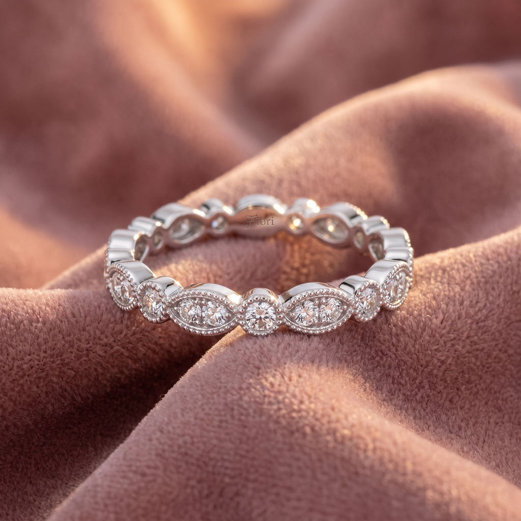 18K Eternity Bezel Diamond Ring — AI cloth, in-house