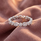18K Eternity Bezel Diamond Ring — AI cloth, in-house