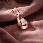 18K Bespoke Emerald Diamond Pendant — AI cloth, in-house