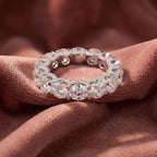 18K Full Eternity Oval Diamond Ring — AI cloth, in-house