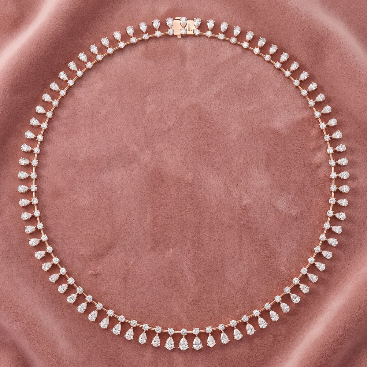 18K Layered Diamond V Collar Necklace — AI cloth, in-house