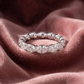 18K Oval Eternity Diamond Ring — AI cloth, in-house
