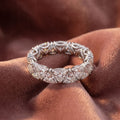 18K Eternity Trillion Diamond Ring — AI cloth, in-house