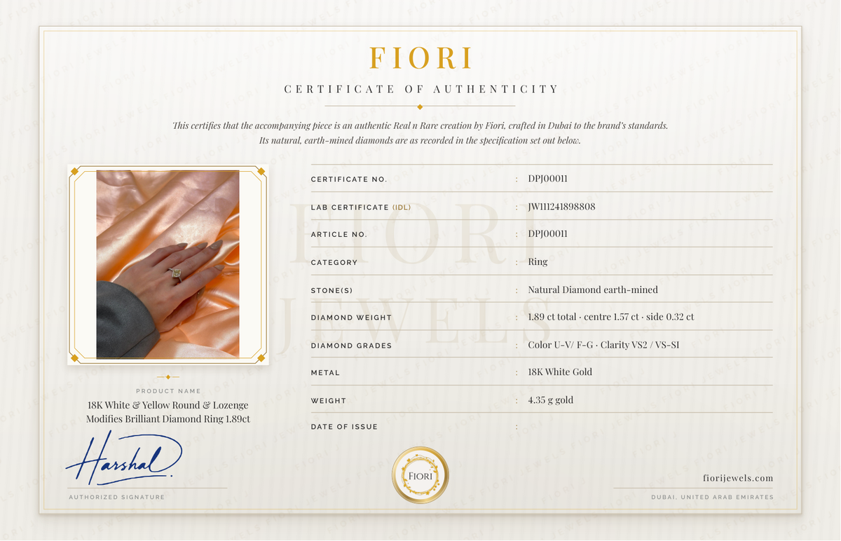 Fiori 真品证书