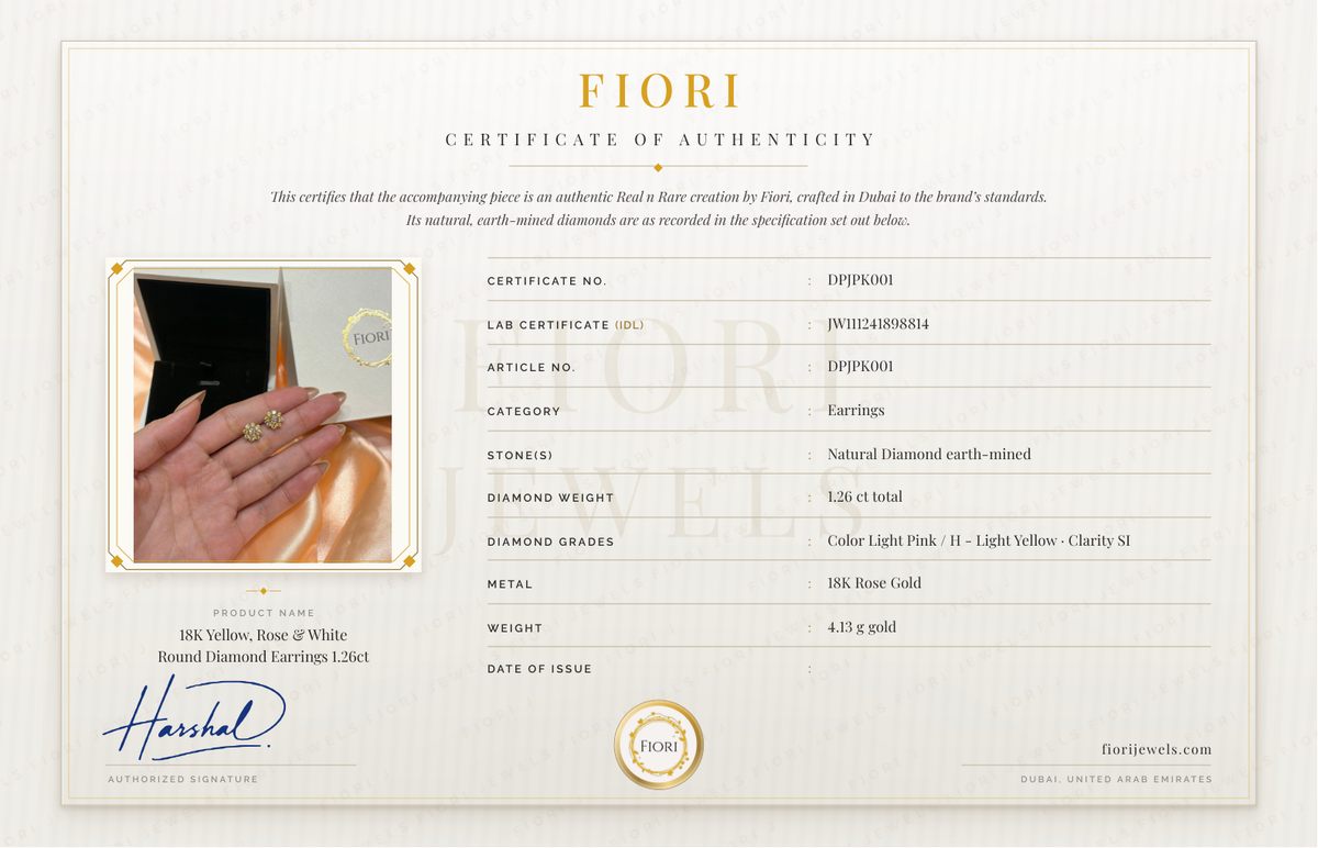 شهادة أصالة من Fiori