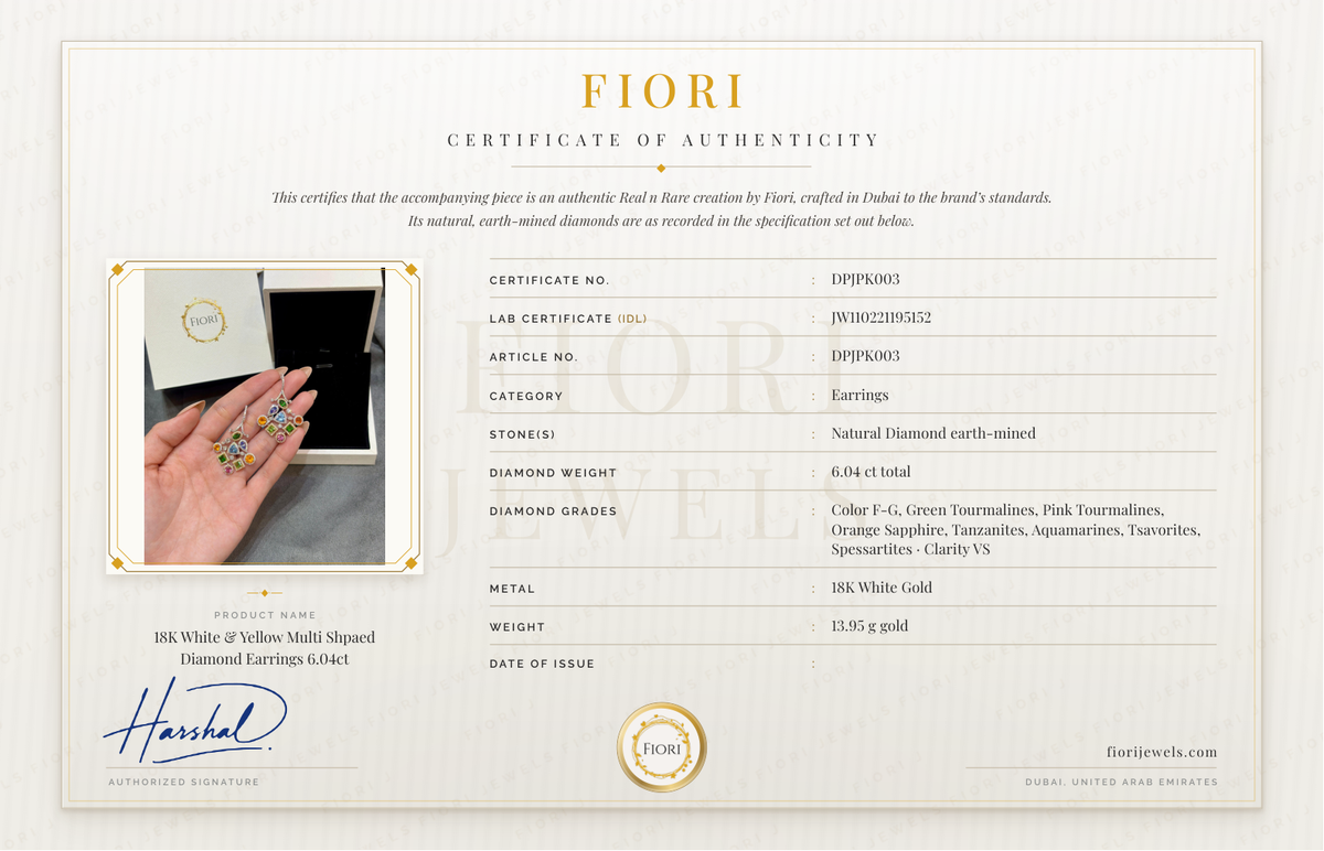 Fiori 真品证书