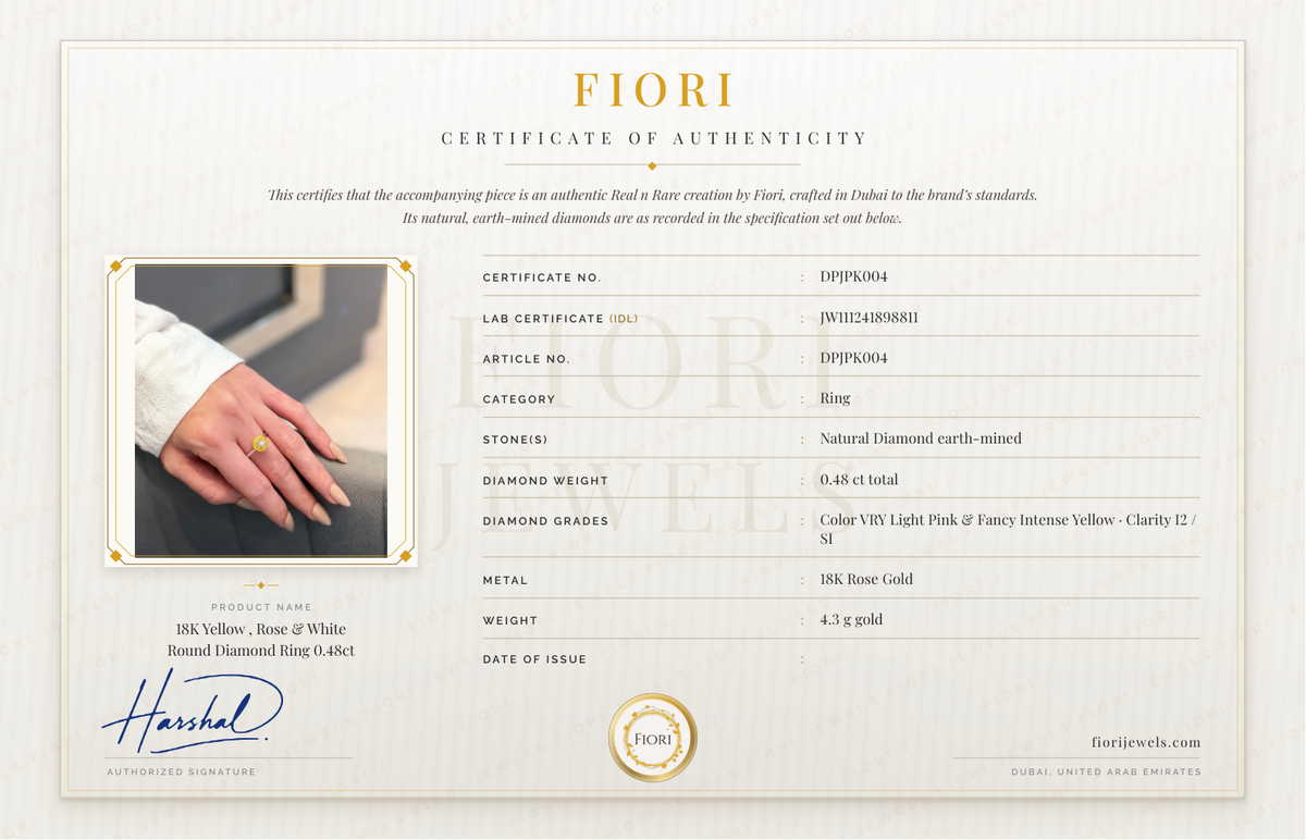 Certificado de autenticidade Fiori