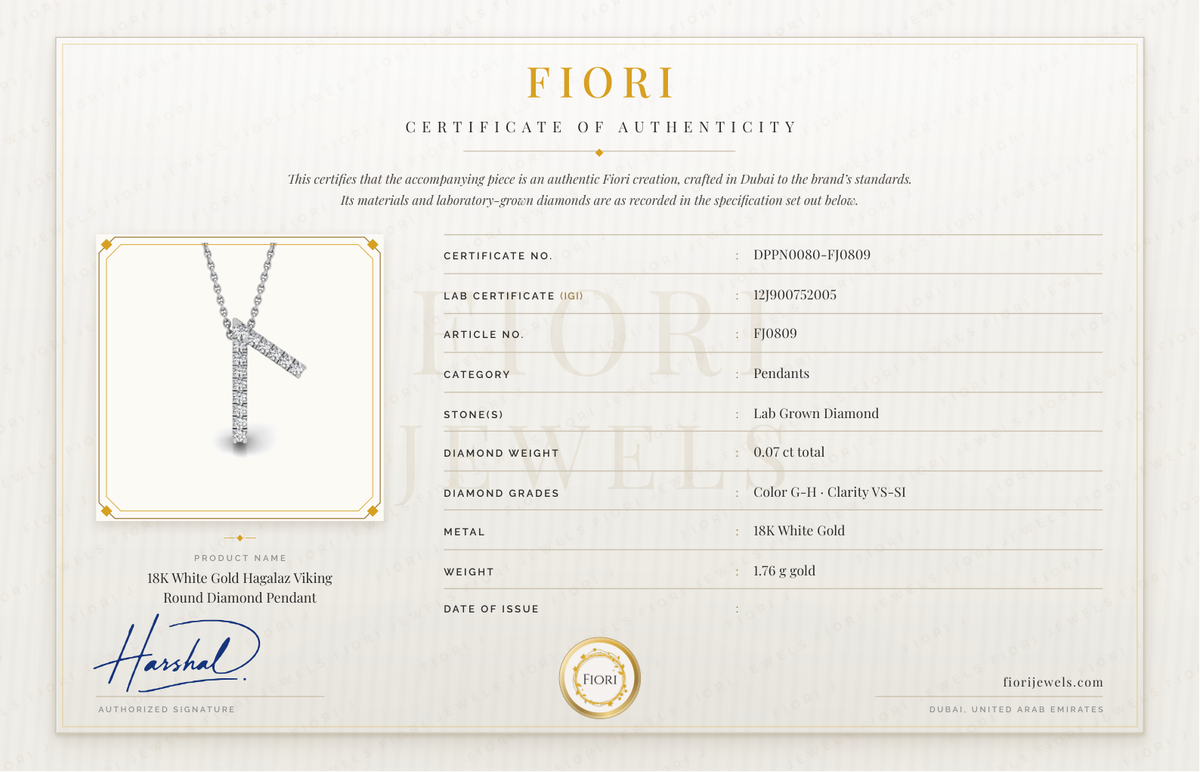Fiori Echtheitszertifikat