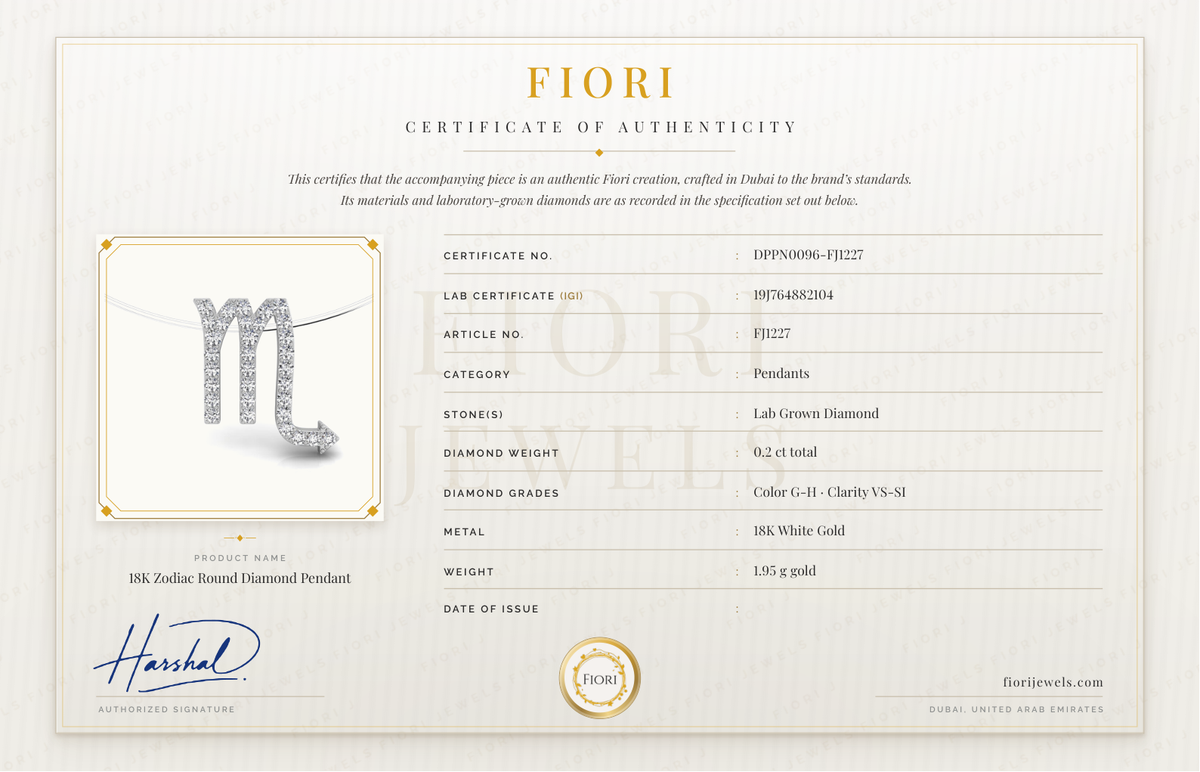 Fiori Echtheitszertifikat