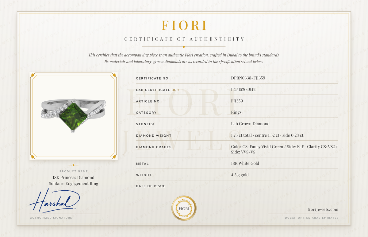 Certificado de autenticidad Fiori