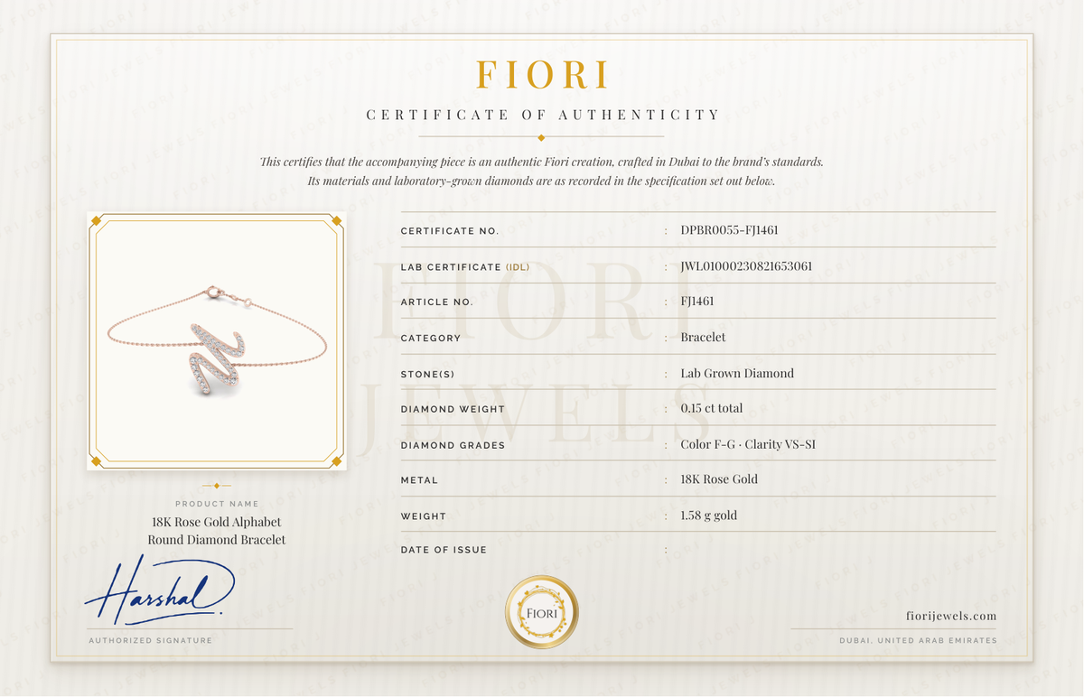 Fiori 真品证书