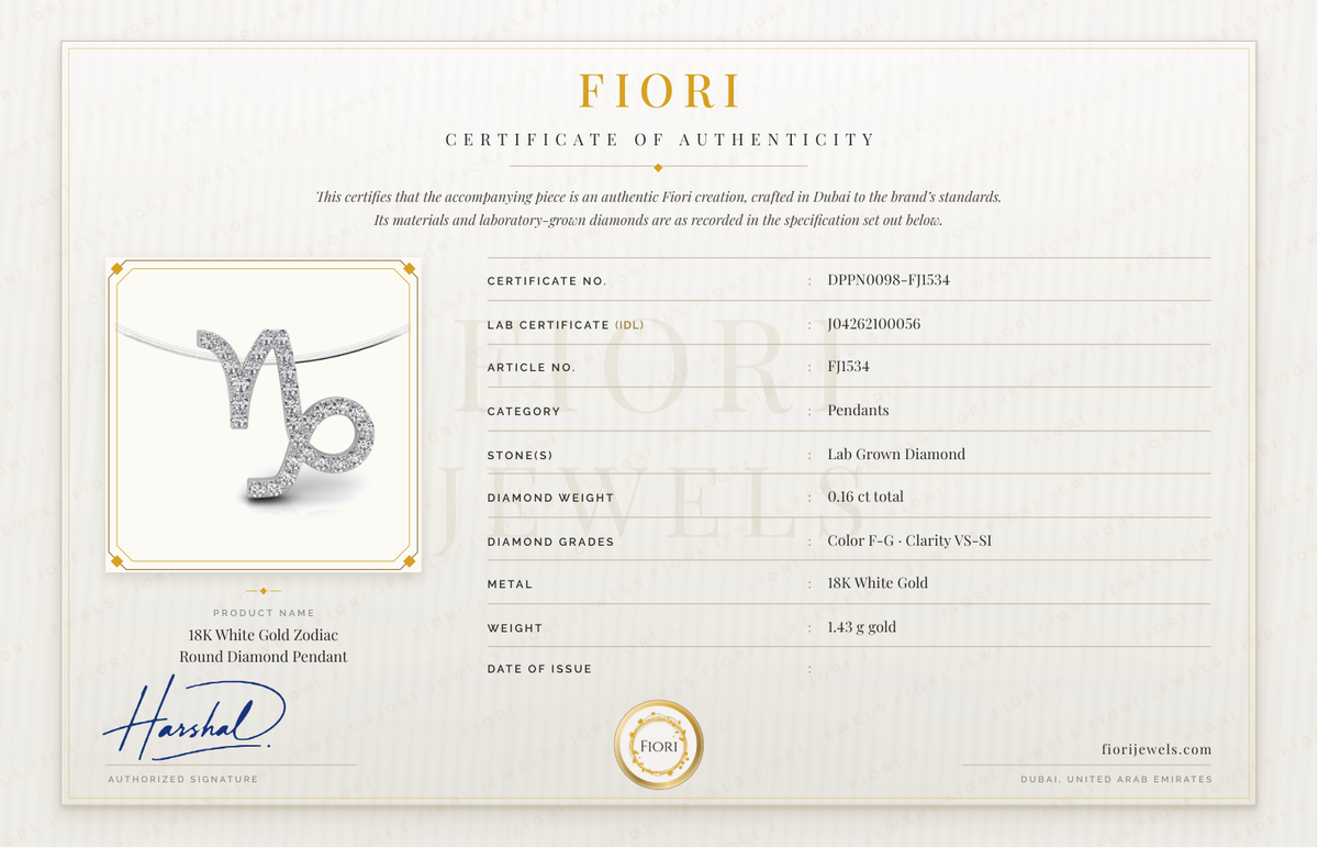 Fiori 真品证书