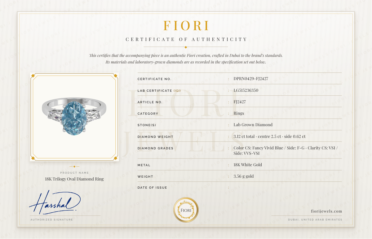Fiori 真品证书