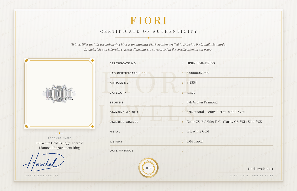 Fiori 真品证书