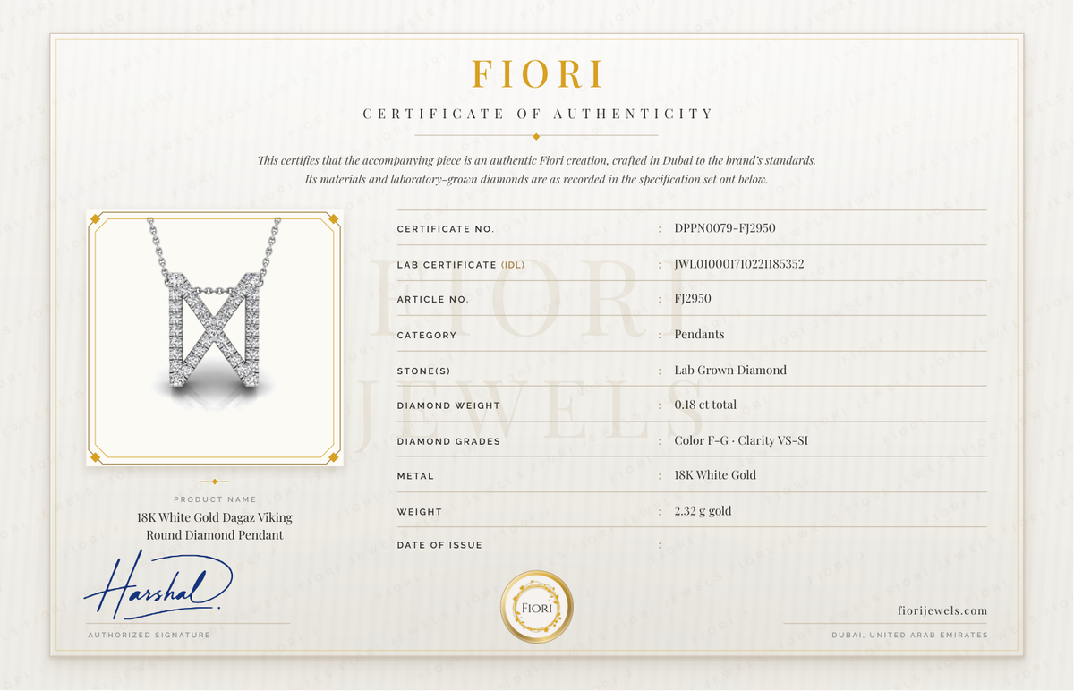 Fiori اصلیت کا سرٹیفکیٹ